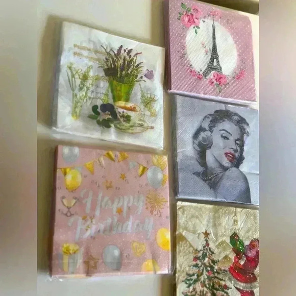 NEW Color Napkins/Printed Tissues/Fashion Tissues x 100pcs - Picture 13 of 14